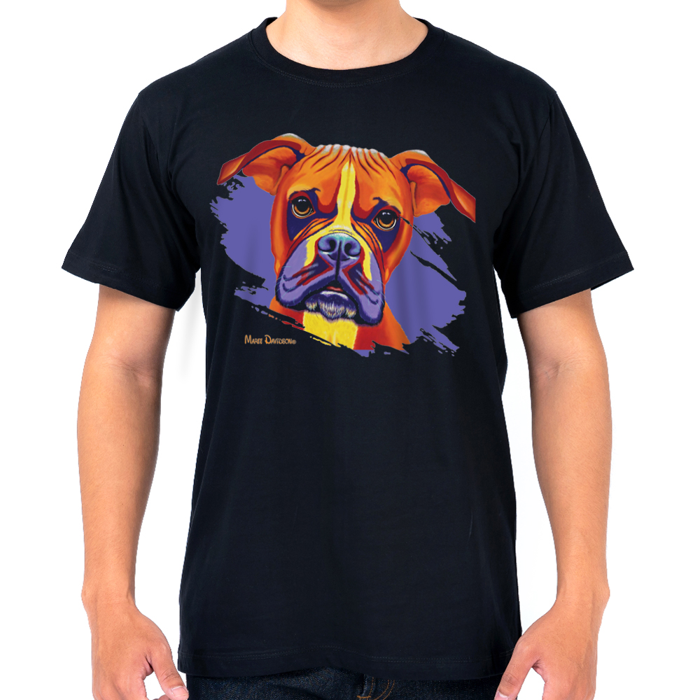 Boxer Dog - Unisex T-Shirts by Maree Davidson