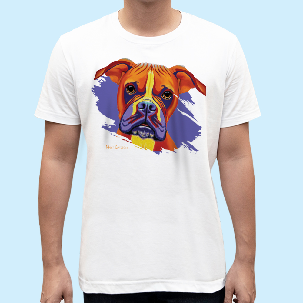 Boxer Dog - Unisex T-Shirts by Maree Davidson