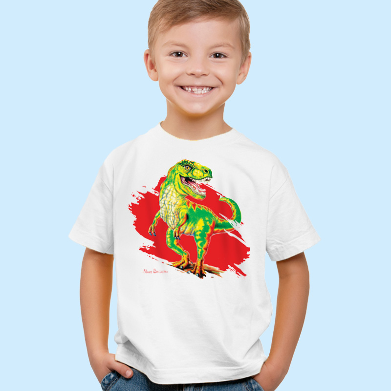 T-Rex the Tyrannosaurus - Kids T-Shirts by Maree Davidson