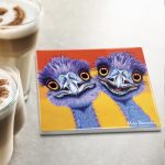 Outback Buddies the Emus - Ceramic Coaster - Image 2