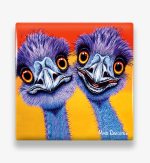 Outback Buddies the Emus - Ceramic Coaster