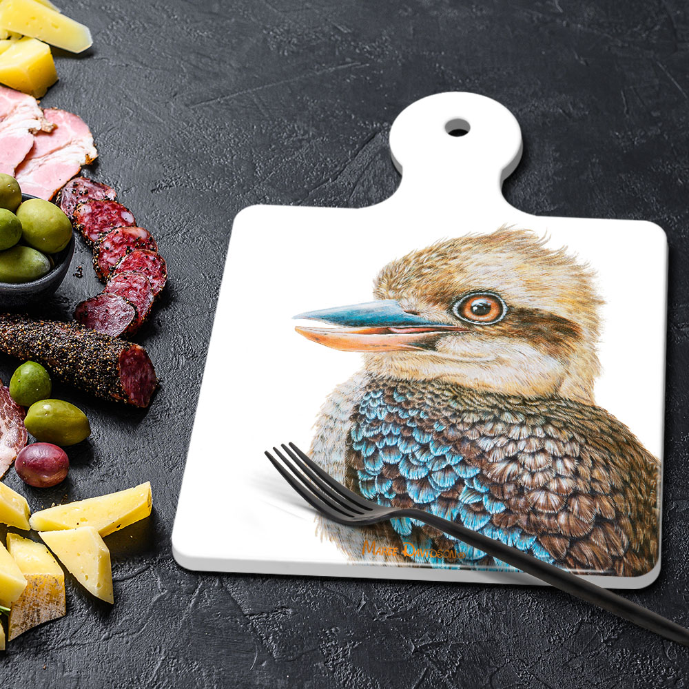 Australian Kookaburra-Square Trivets-Maree Davidson Art